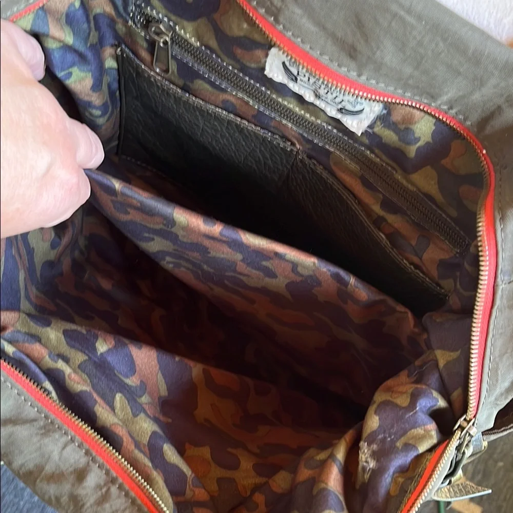 PISTIL Olive Green Shoulder Bag with Leather Handles - Picture 17 of 17